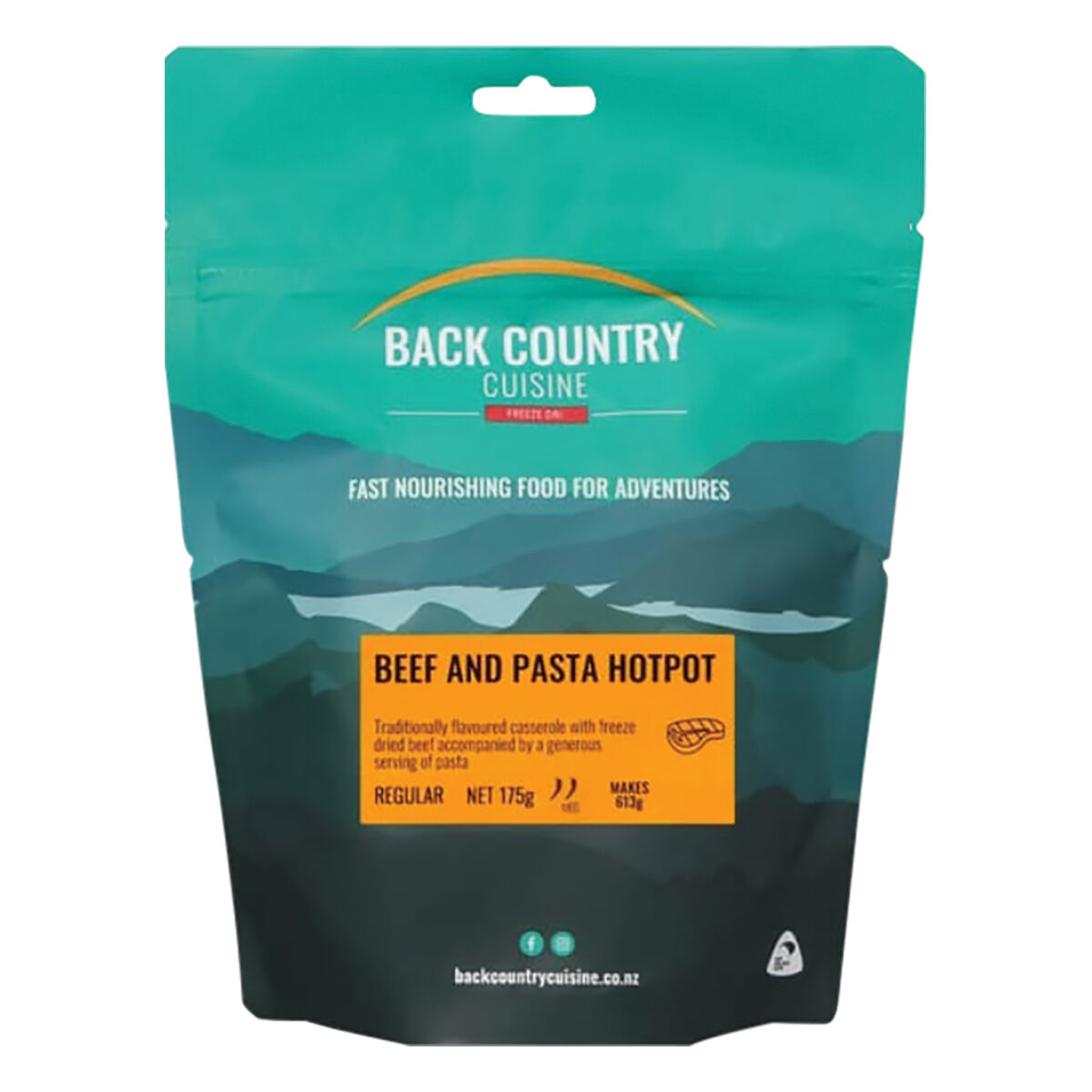 Back Country Cuisine Freeze Dried Beef & Pasta Hot Pot 2 Serve, , bcf_hi-res