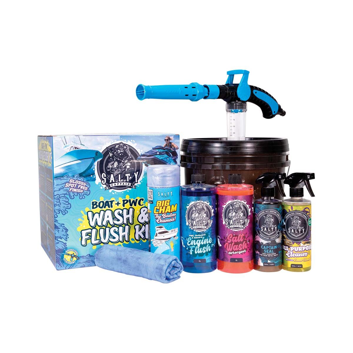 Salty Captain Boat/PWC Wash and Flush Kit, , bcf_hi-res