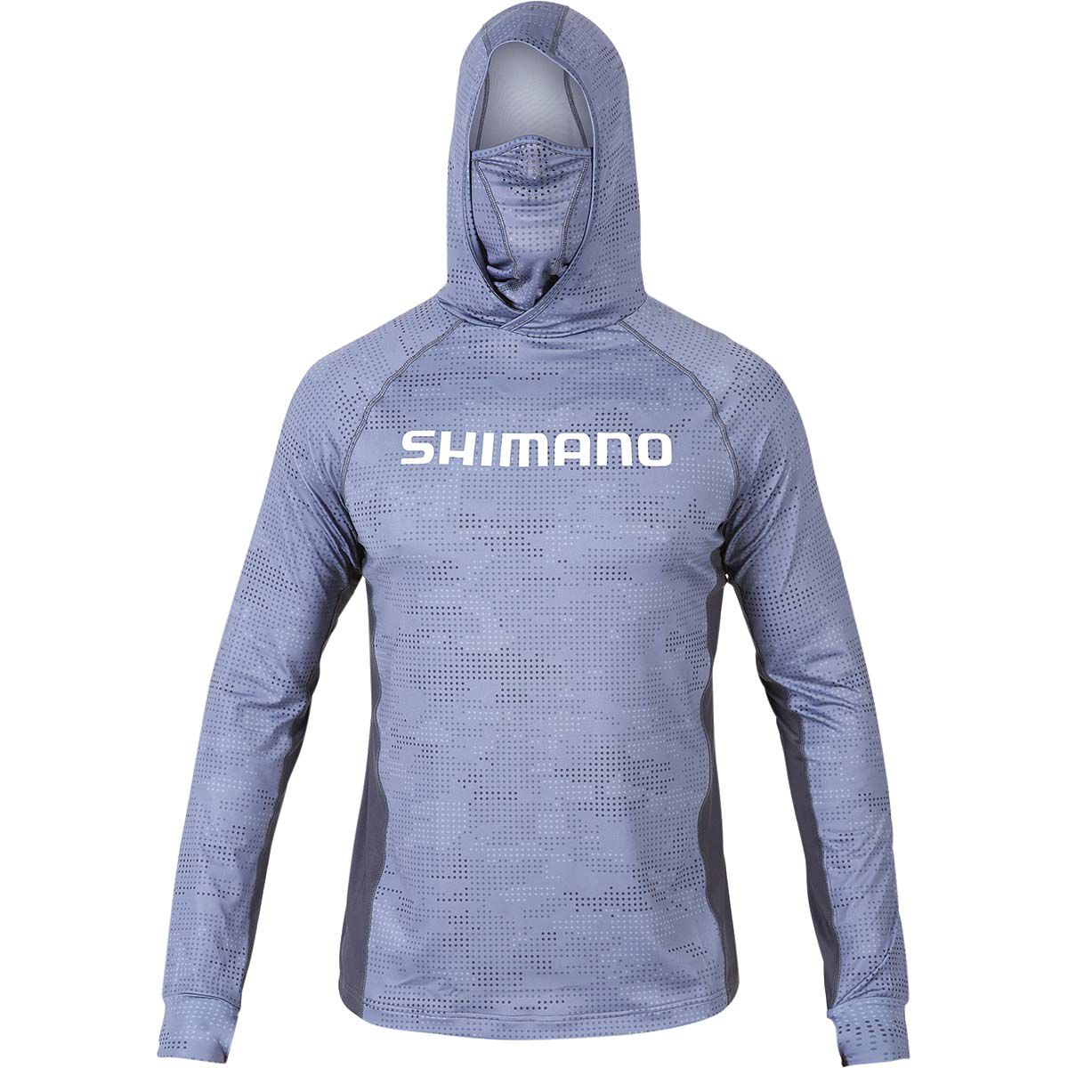 Shimano Men&rsquo;s Long Sleeved Fishing Shirt Grey Dot Camo M, Grey Dot Camo, bcf_hi-res