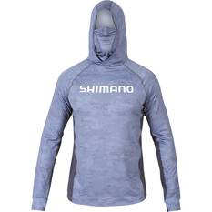 Shimano Men’s Long Sleeved Fishing Shirt Grey Dot Camo M, Grey Dot Camo, bcf_hi-res