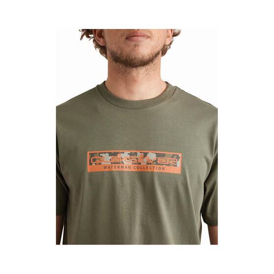 Quiksilver Men's Camouflage Short Sleeve Tee, Olive, bcf_hi-res