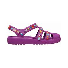 Crocs Youth Beaded Fisherman Sandals, Purple, bcf_hi-res