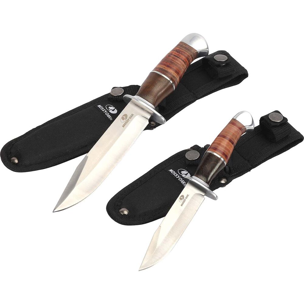 Mossy Oak Leather Handle Knives 2 Pack BCF