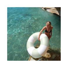 SUNNYLiFE Vacay Olive Stripe Inflatable Pool Tube, , bcf_hi-res