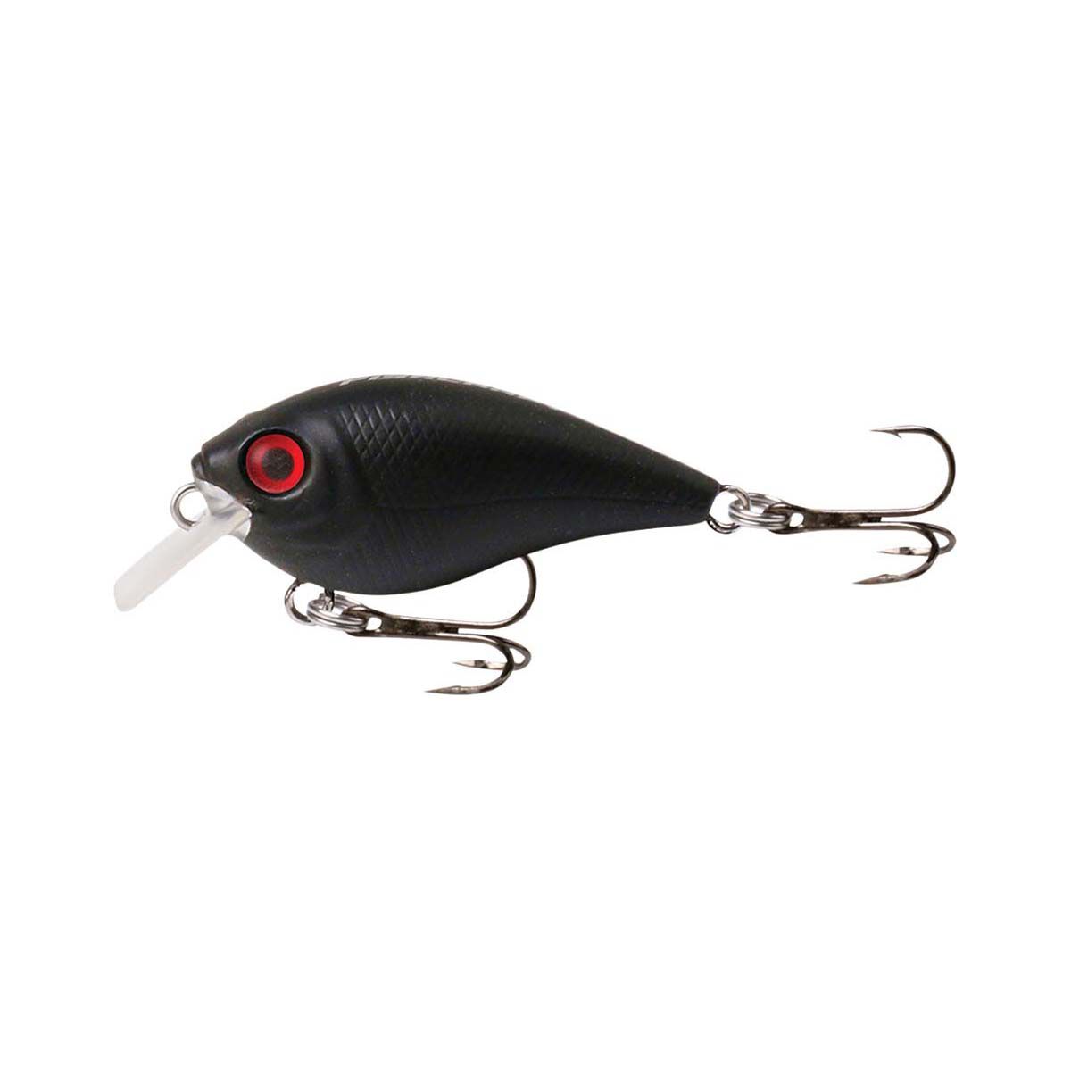 Fishcraft B-Cranky Shallow Retrieve Hard Body Lure 38mm Matte Black, Matte Black, bcf_hi-res