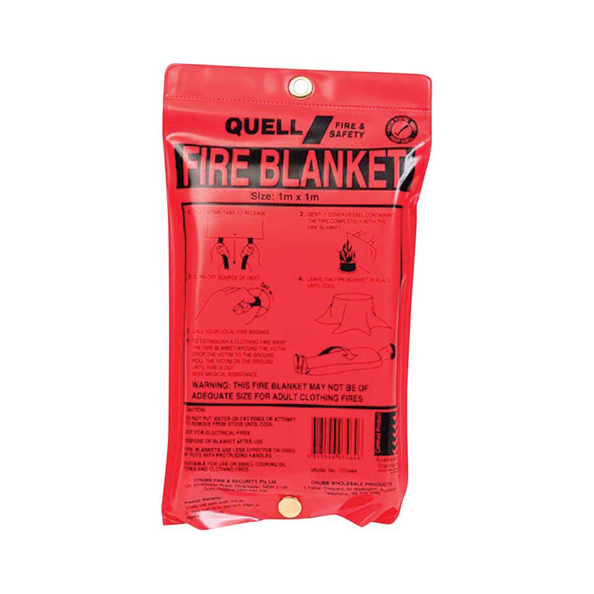 Quell Fibreglass Fire Blanket 1m x 1m, , bcf_hi-res