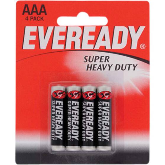 Eveready Super Heavy Duty AAA Alkaline Batteries 4 Pack, , bcf_hi-res