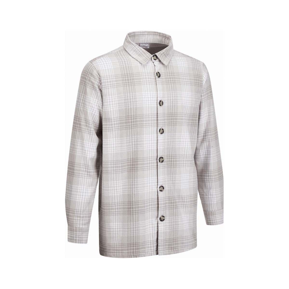 OUTRAK Men&rsquo;s Fleece Lined Shacket, Taupe, bcf_hi-res