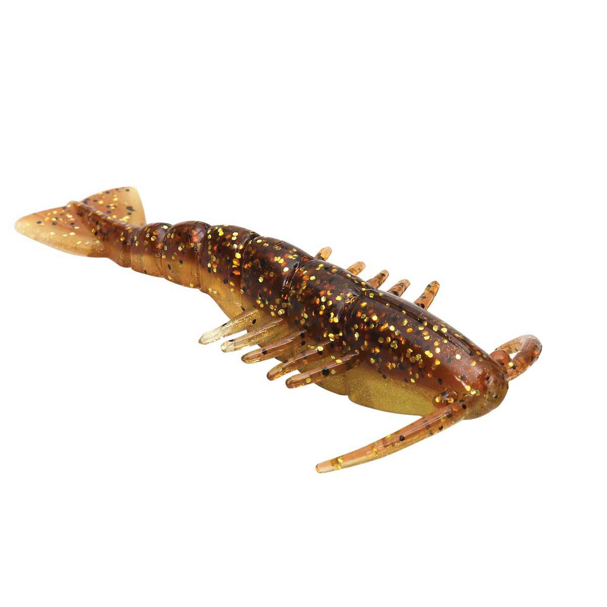ZMan PrawnZ Soft Plastic Lure 2.5in 6 Pack Rootbeer Gold, Rootbeer Gold, bcf_hi-res