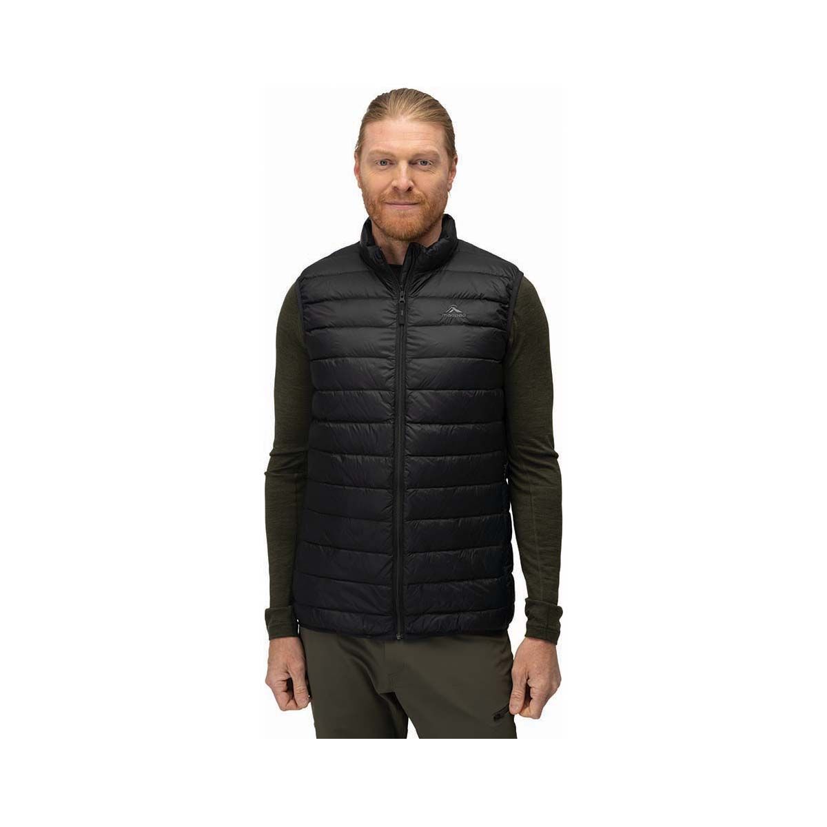 Macpac Men's Uber Light Down Vest V2 Black S, Black, bcf_hi-res