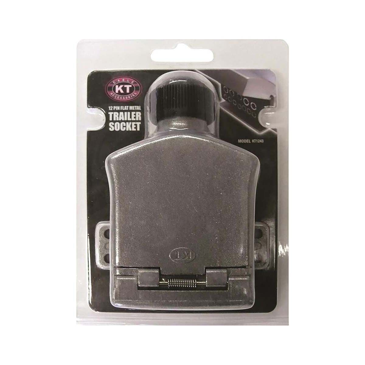 KT Cable Trailer Socket 12 Pin Flat Metal, , bcf_hi-res