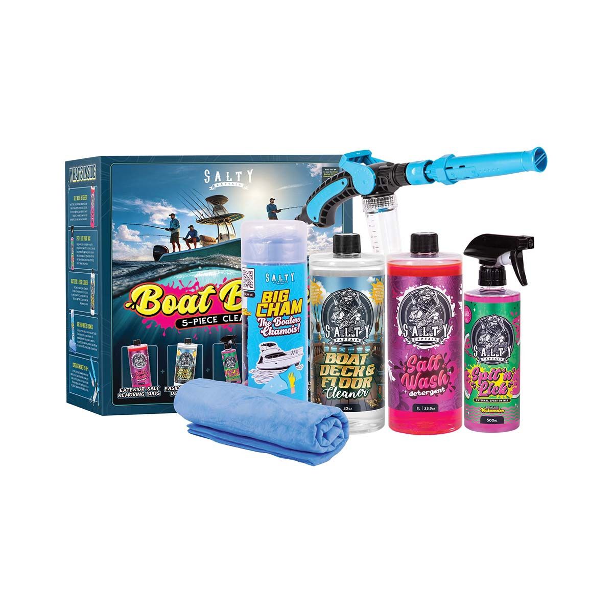 Salty Captain Boat Basic 5 Piece Cleaning Kit, , bcf_hi-res