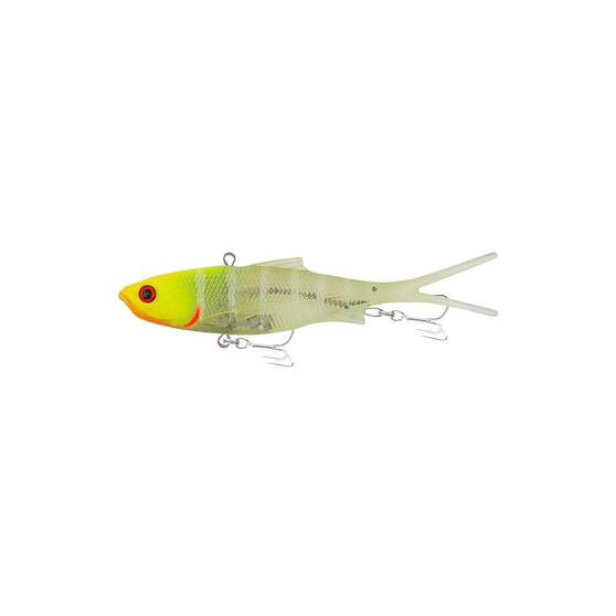 Samaki Vibelicious Fork Tail Soft Vibe Lure 100mm 20g Chartreuse UV Head, Chartreuse UV Head, bcf_hi-res