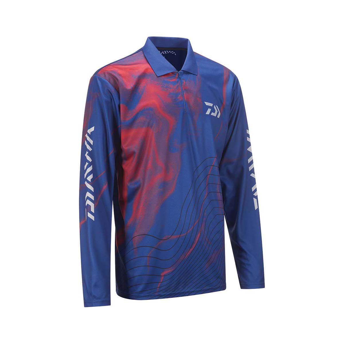 Daiwa Men's Navy & Red Fishing Shirt, , bcf_hi-res