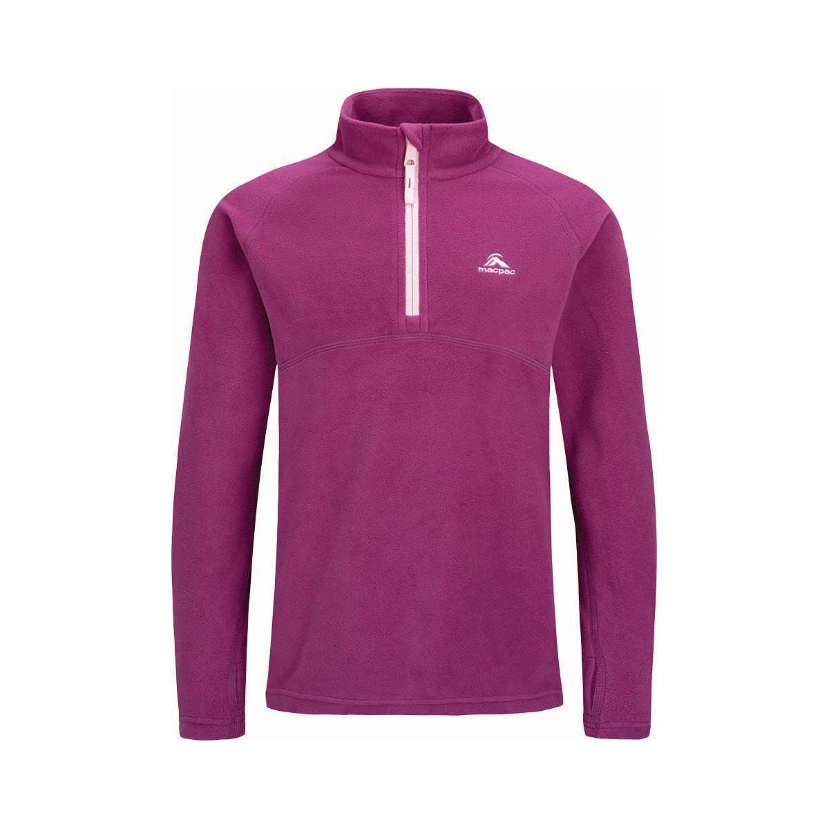 Macpac Kids' Ruru Fleece Pullover V2, Purple, bcf_hi-res