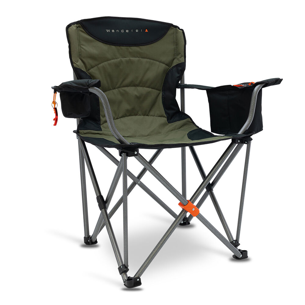 Heavy Duty Mossy Oak Folding Camping Chair with Cooler and Cup Holder