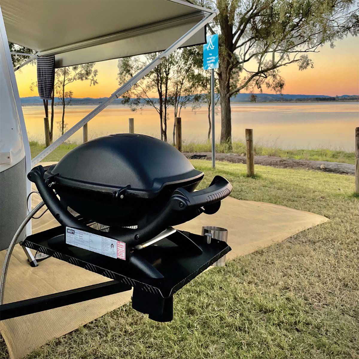 BBQARM Caravan/Trailer Kit Black, , bcf_hi-res