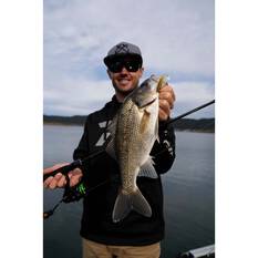 Daiwa Bait Junkie Grub Soft Plastic Lure 2.5in Black Uv, Black Uv, bcf_hi-res