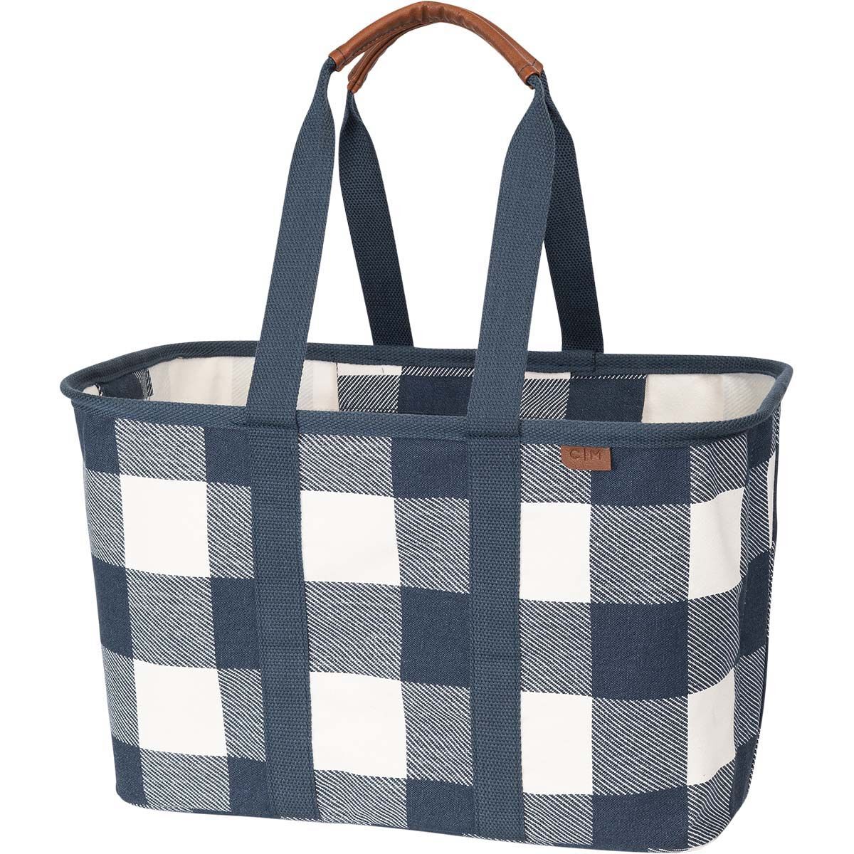 Clevermade Luxe Laundry Tote Navy, Navy, bcf_hi-res