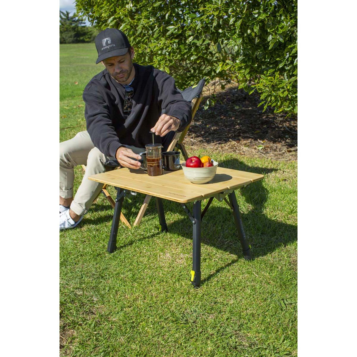 Zempire Kitpac Pro Standard Bamboo Camping Table, , bcf_hi-res