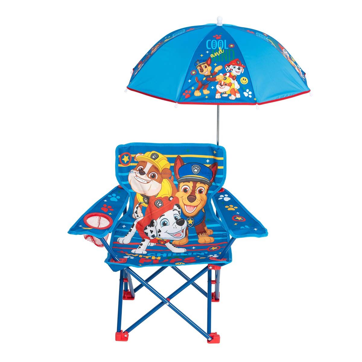 Paw Patrol Kids Camp Chair with Umbrella 30kg, , bcf_hi-res