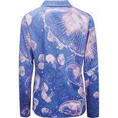 BCF x Tide Women’s Jellyfish Print Collared Fishing Shirt, Purple, bcf_hi-res