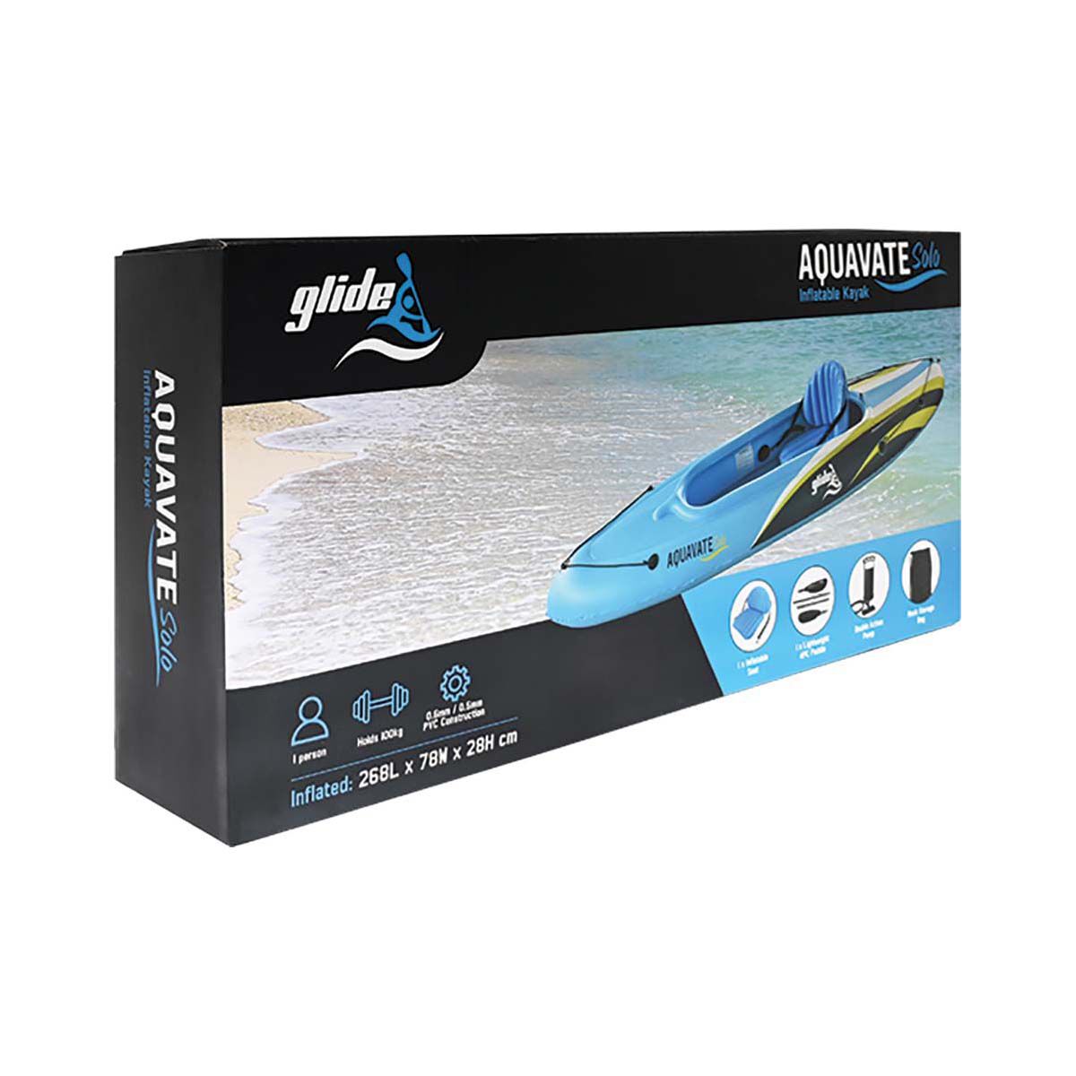 Glide Aquavate Solo Inflatable Kayak - 1P, , bcf_hi-res