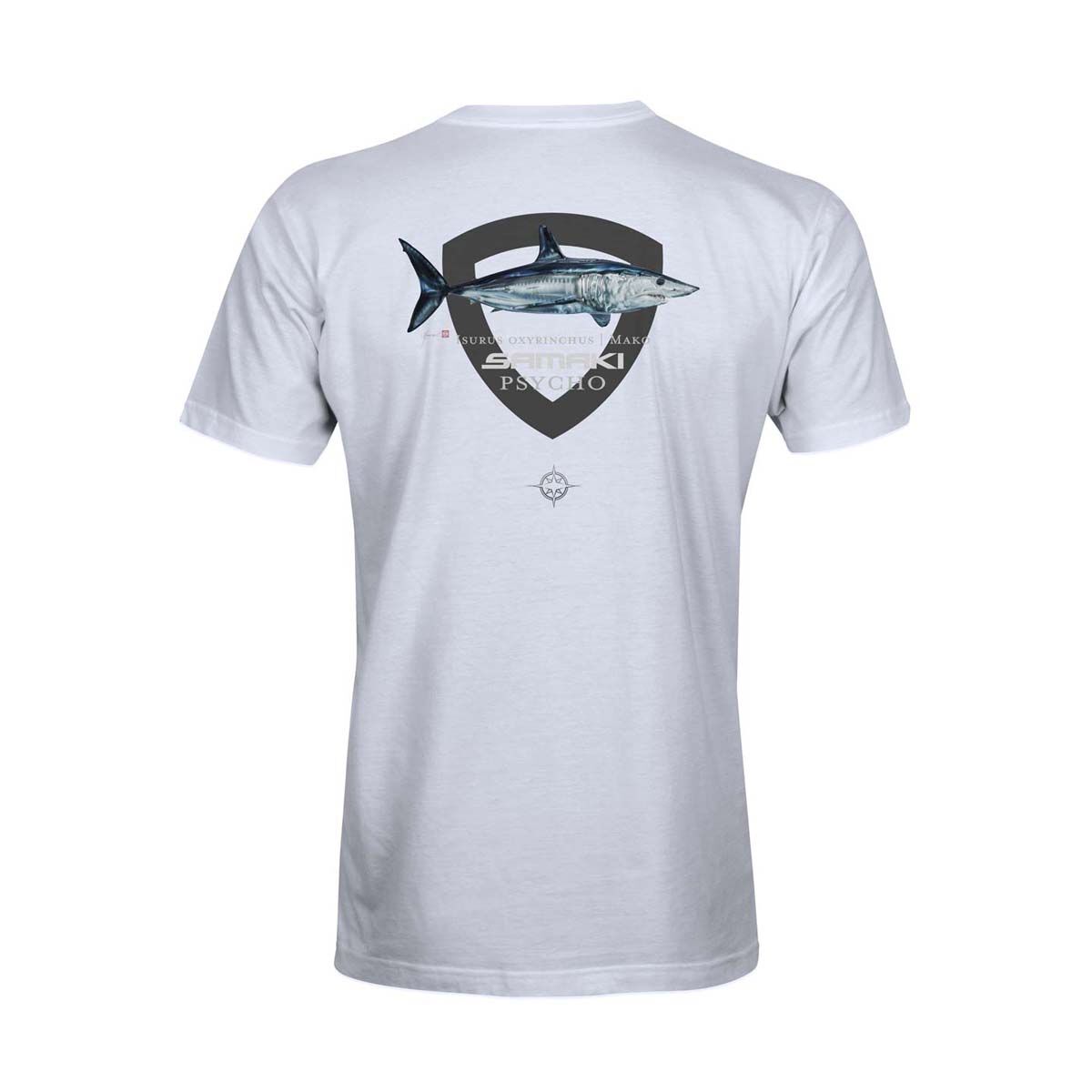 Samaki Mako Shark Men's Short Sleeve Tee White S, White, bcf_hi-res