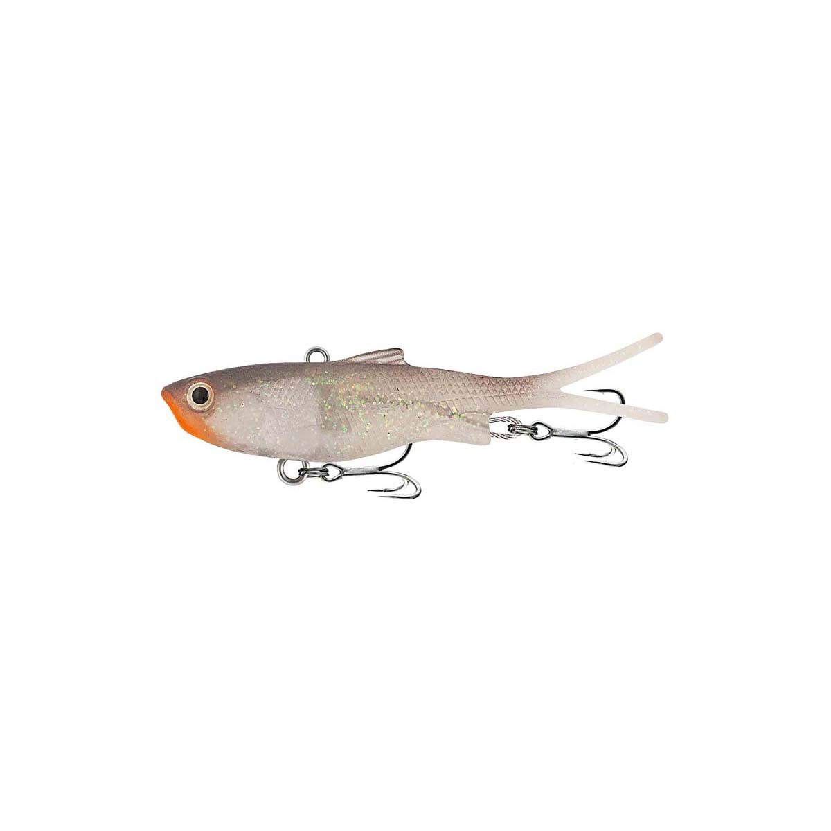 Samaki Vibelicious Fork Tail Soft Vibe Lure 70mm 10g Ghost Bait UV, Ghost Bait UV, bcf_hi-res