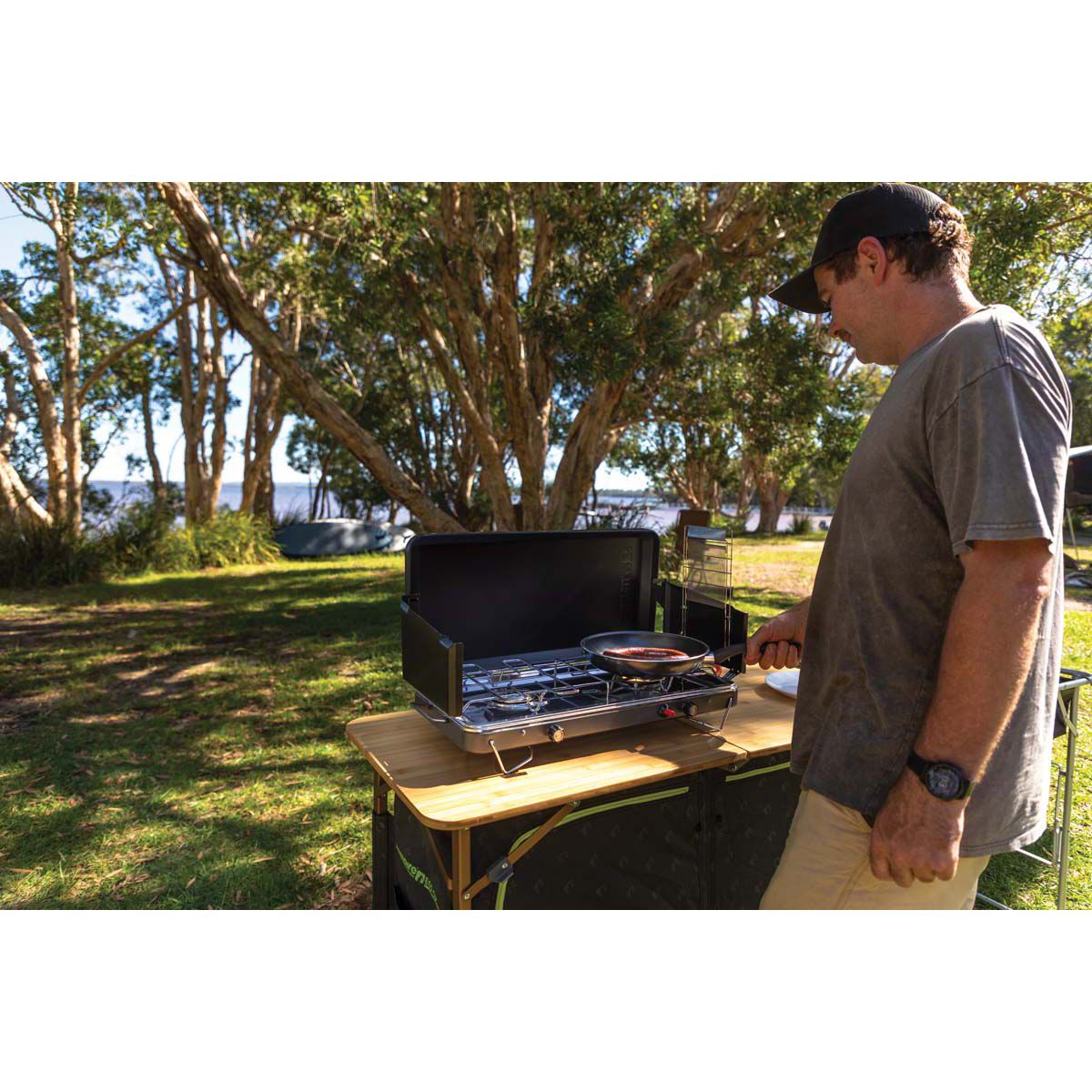 Zempire Deluxe 2 Burner Stove and Grill, , bcf_hi-res