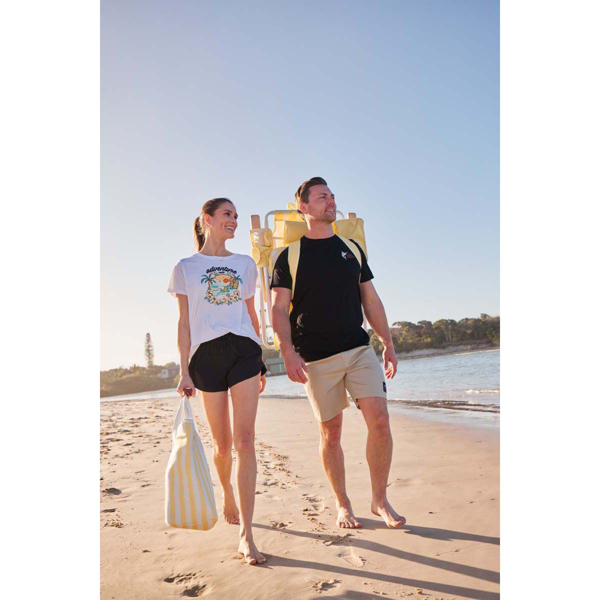 Wanderer Yellow Stripe Cooler Tote Bag, , bcf_hi-res