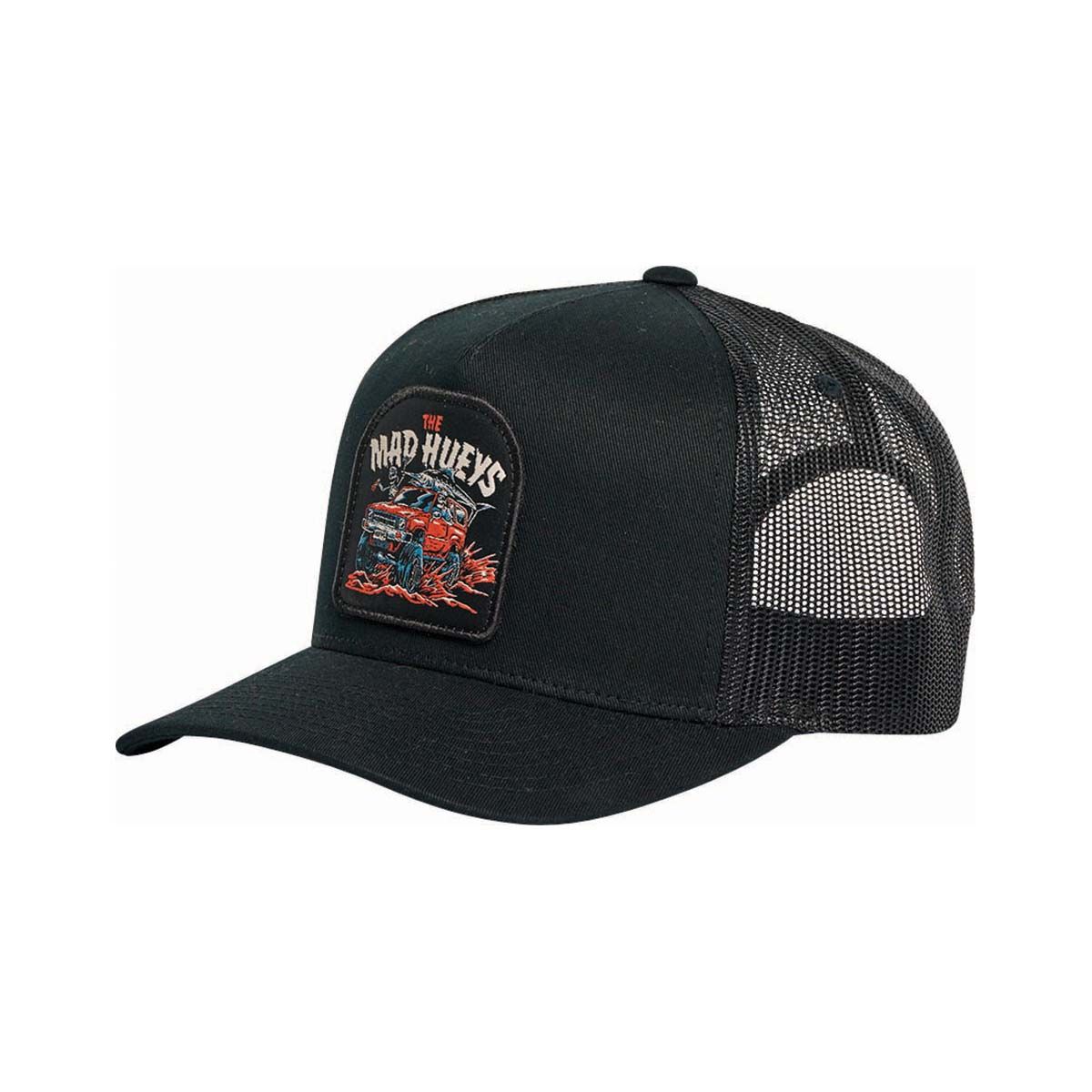 The Mad Hueys Men's Send It Trucker Cap Black OSFM, Black, bcf_hi-res