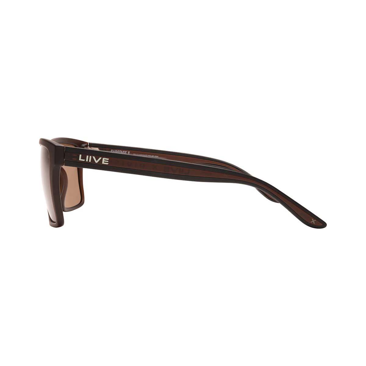 Liive X Sabotage Men&rsquo;s Polarised Sunglasses Matt Brown with Brown Lens, , bcf_hi-res
