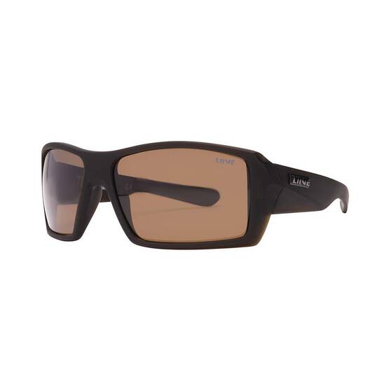Liive Men’s The Edge Polarised Sunglasses Matt Brown with Brown Lens, , bcf_hi-res