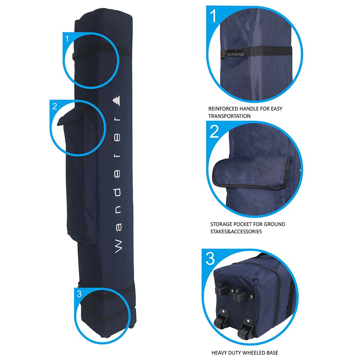 Wanderer Anti-Pooling Pro 4.2x3m Gazebo with Carry Bag, , bcf_hi-res