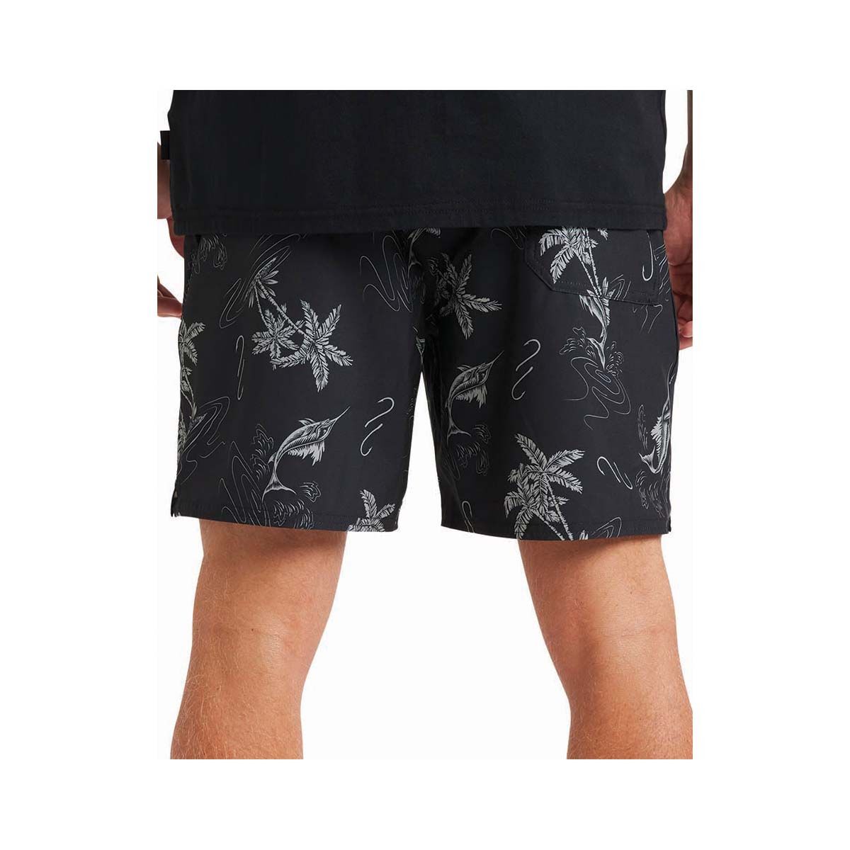 Quiksilver Men's Bimini Twist Volley Boardshorts, Black, bcf_hi-res