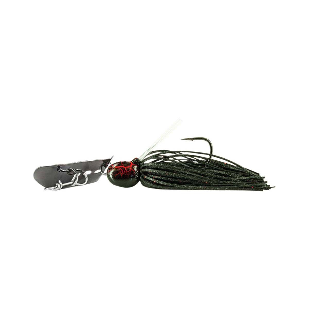 Molix Compact Blade Chatterbait Lure 1/2oz Black Red Flake, Black Red Flake, bcf_hi-res