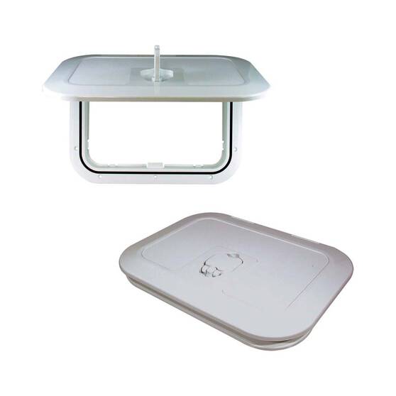 Luran Access Hatch with White Cover 380mm x 280mm, , bcf_hi-res
