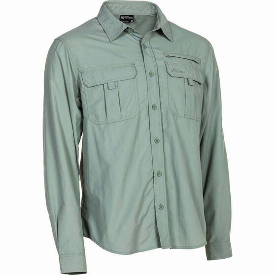 Outdoor Expedition Men's Vented Long Sleeve Shirt, Iron, bcf_hi-res