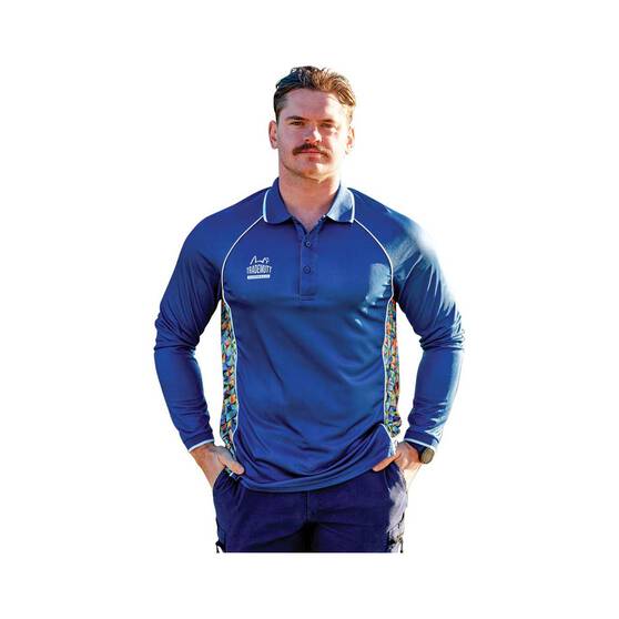 TradeMutt Men's Solid Long Sleeve Polo, , bcf_hi-res