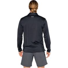 Oakley Men’s Elements Long Sleeve Tech Polo Blackout S, Blackout, bcf_hi-res