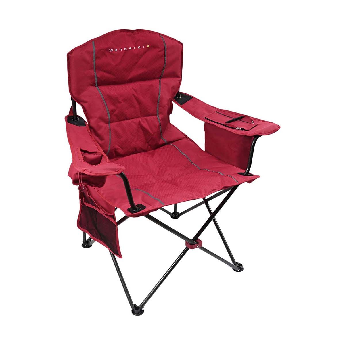 Wanderer Premium Cooler Arm Chair Racy Red 120kg, , bcf_hi-res