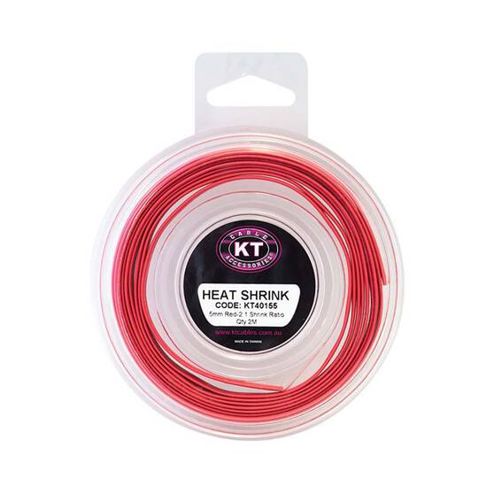 KT Cables 5mm Heat Shrink 2m Red, , bcf_hi-res