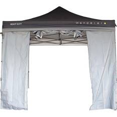 Wanderer Grab & Go Gazebo Side Wall with Door 3x3m, , bcf_hi-res