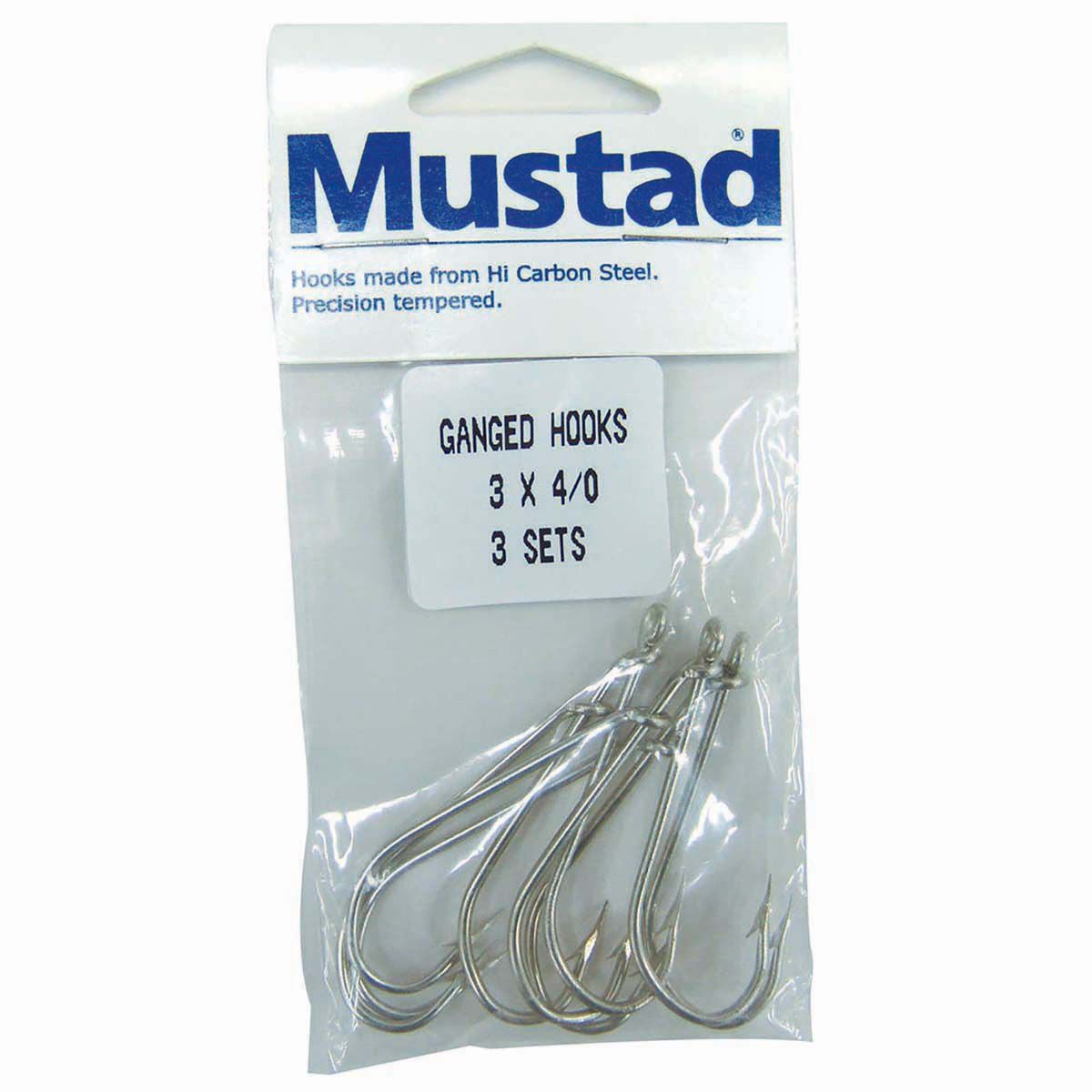 Mustad Ganged Hooks 4 / 0 3 Pack, , bcf_hi-res