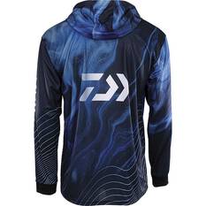 Daiwa Men's Hooded Fishing Shirt Navy S, Navy, bcf_hi-res
