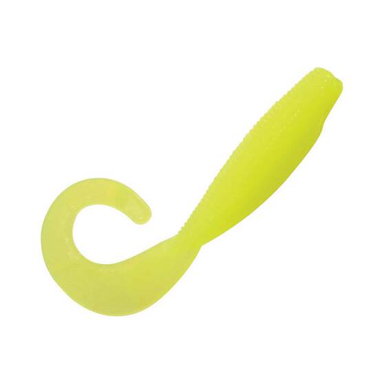 Zman Streakz Curltailz Soft Plastic Lure 4in 5 Pack Hot Chartreuse, Hot Chartreuse, bcf_hi-res