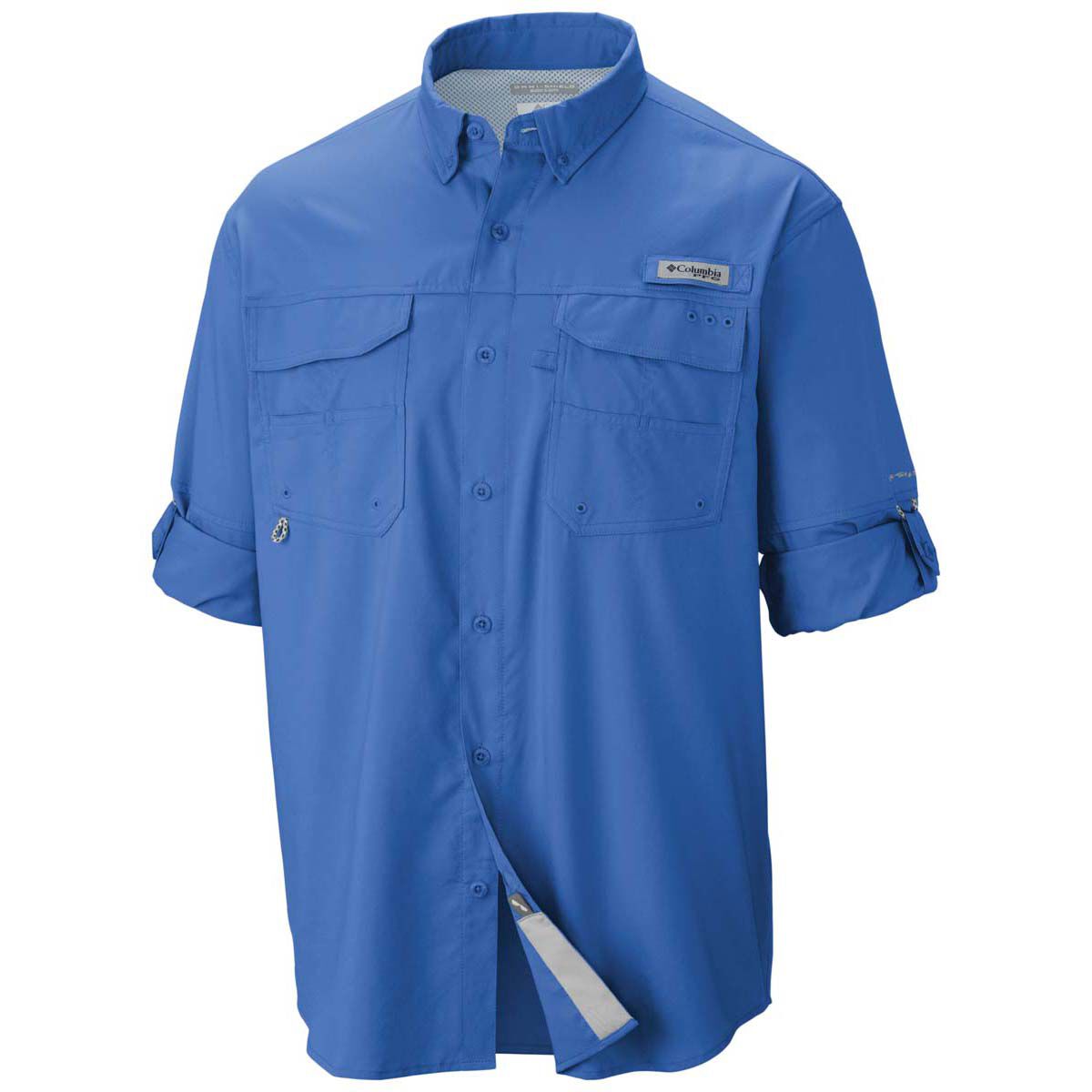 Columbia Men's Blood and Guts IV Long Sleeve Fishing Shirt Vivid Blue S