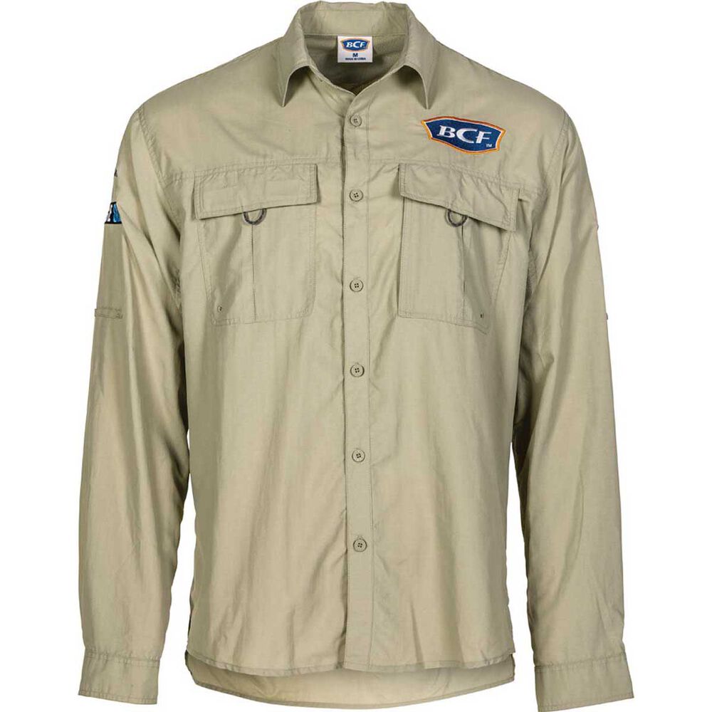 BCF Men's Long Sleeve Fishing Shirt Silt 4XL BCF