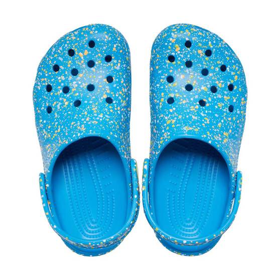 Crocs Toddlers Classic Paint Splat Clogs, Blue, bcf_hi-res